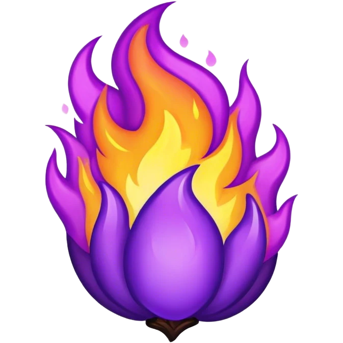 Purple fier  emoji