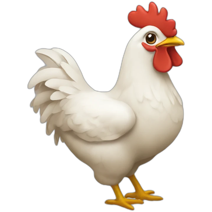 chiken with planing emoji