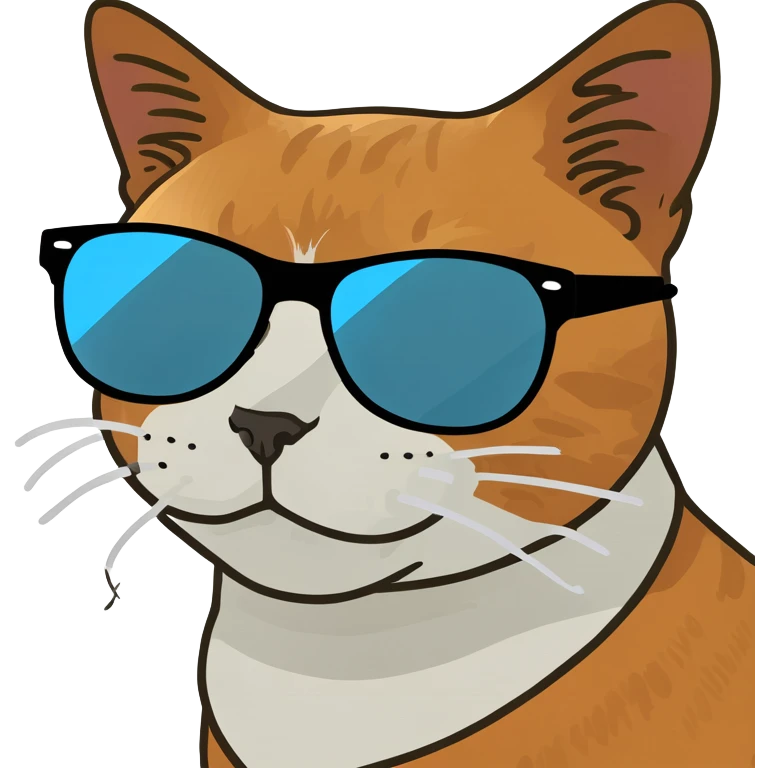 Cat with sunglasses emoji