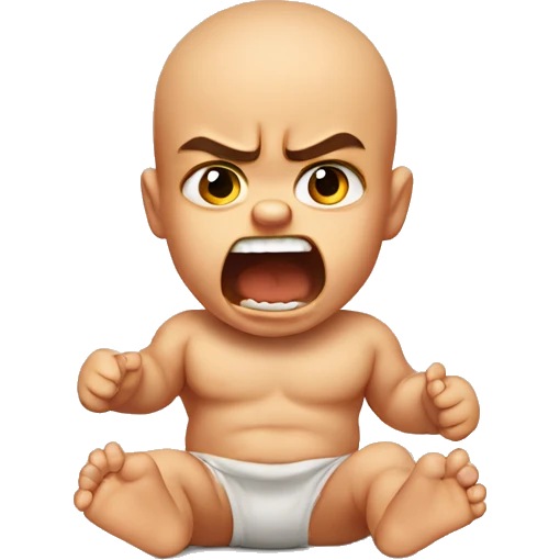 the baby is angry emoji