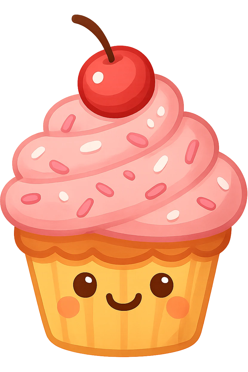 a sweet and playful pink cupcake emoji emoji