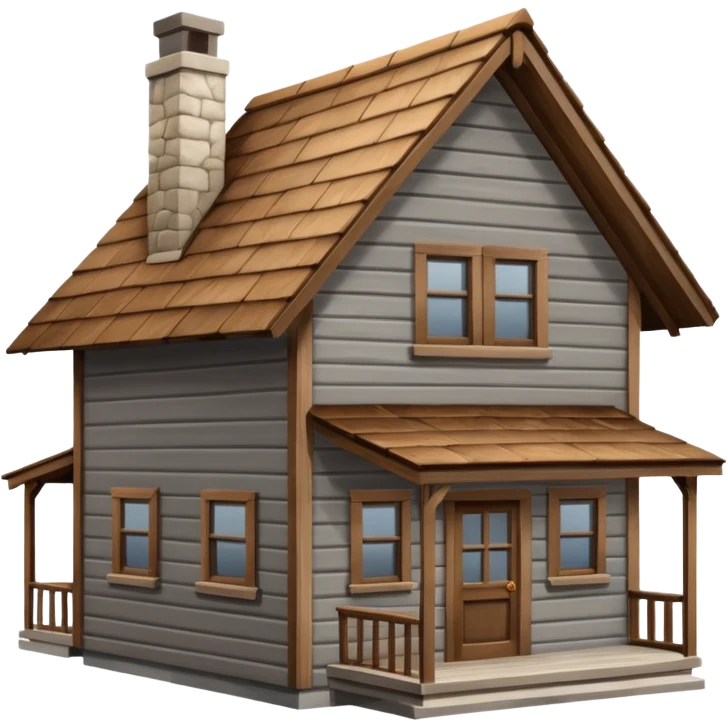 saman çatılı ev emoji