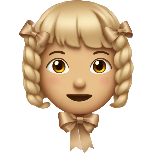 Beige love with small ribbons emoji