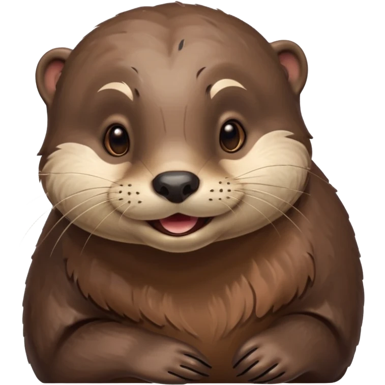 a flirty male otter winking emoji