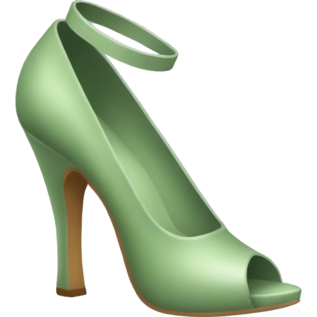 Sage green high heel shoe emoji