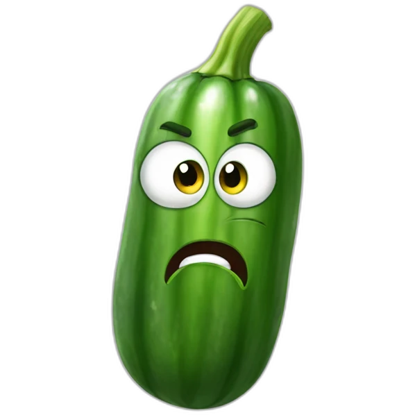 angry cucumber emoji