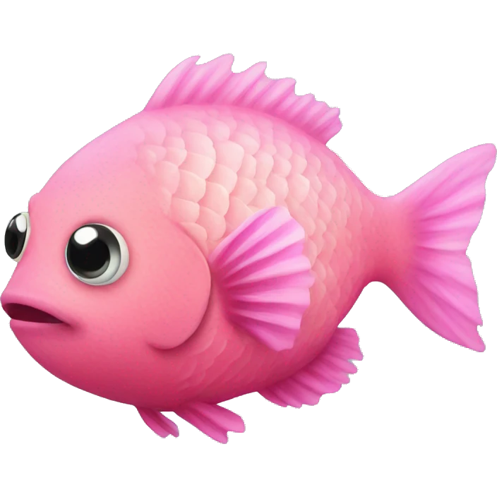 pink fluffy fish emoji