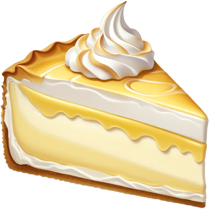 Lemon meringue cheesecake slice  emoji
