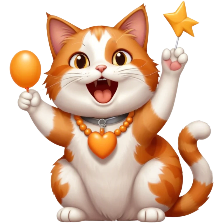 Calico cat singing happy birthday  emoji