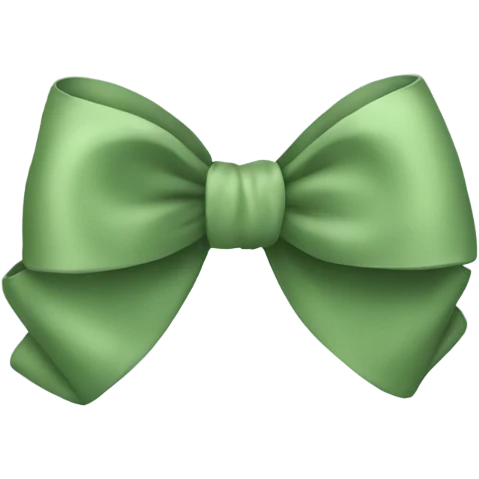 sage green bow emoji