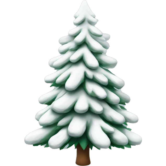  actual white fir christmas tree isolated.  emoji