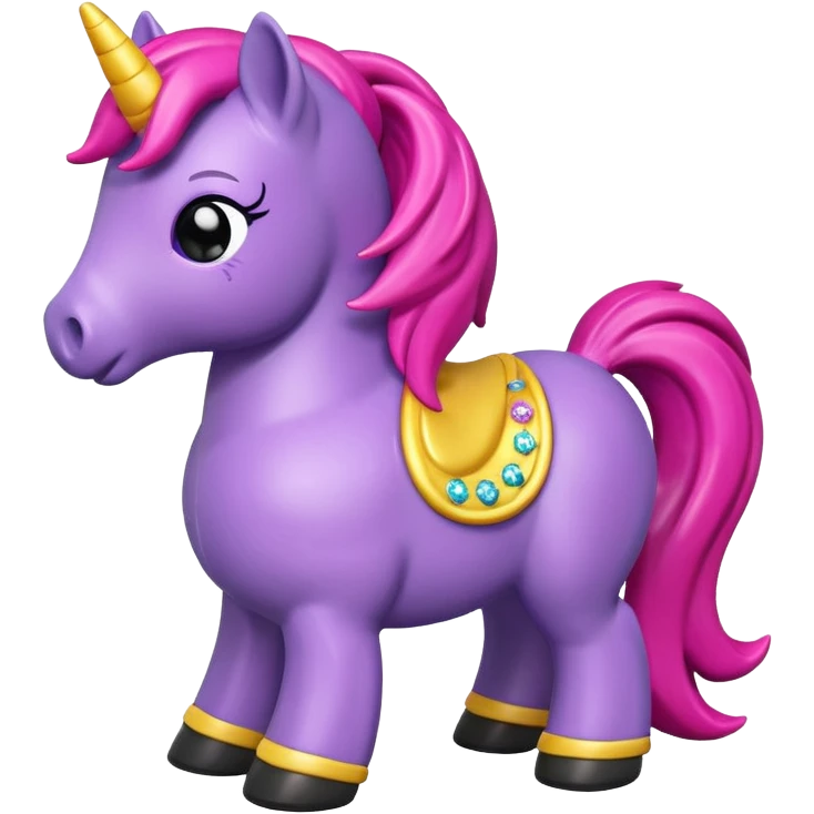  My Little Pony style vinyl fat horse toy figure  emoji