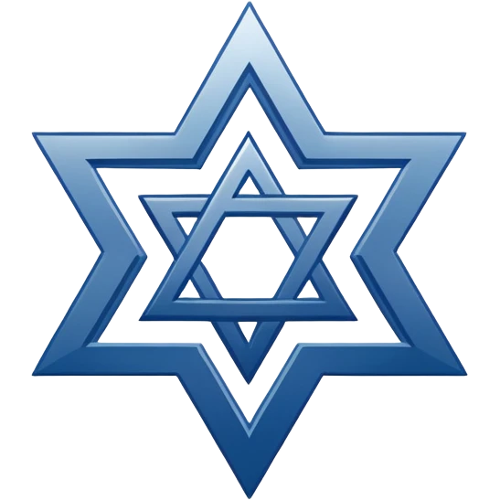 Jewish star on white emoji