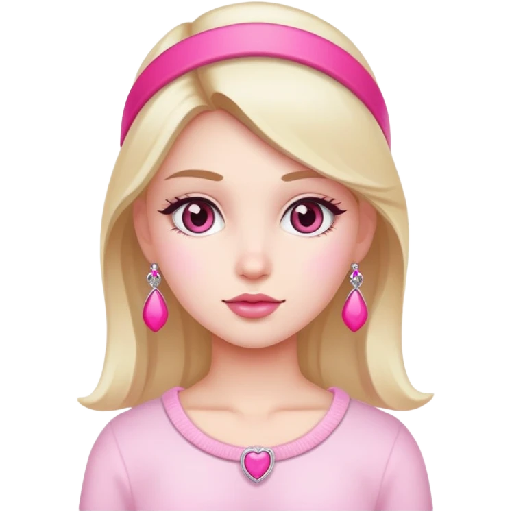 Girly girl with pink accessories emoji