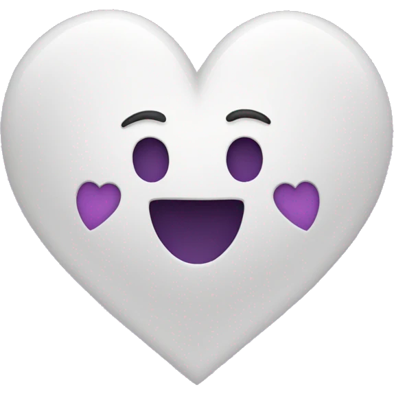 Mix white and purple heart emoji