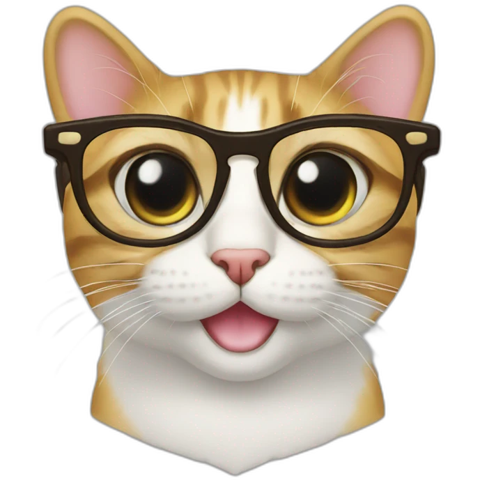 Lunettes, œil de chat emoji