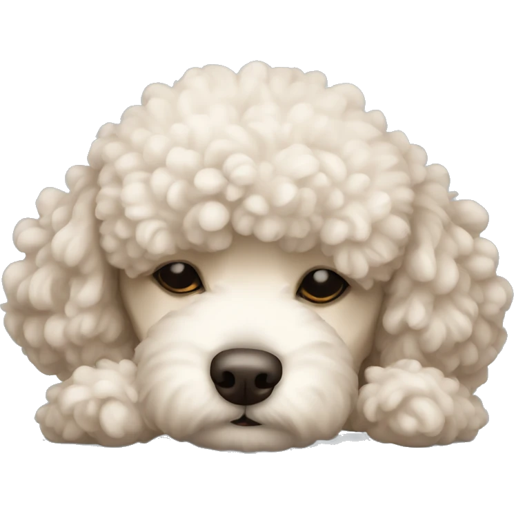 Poodle dog sleeping emoji