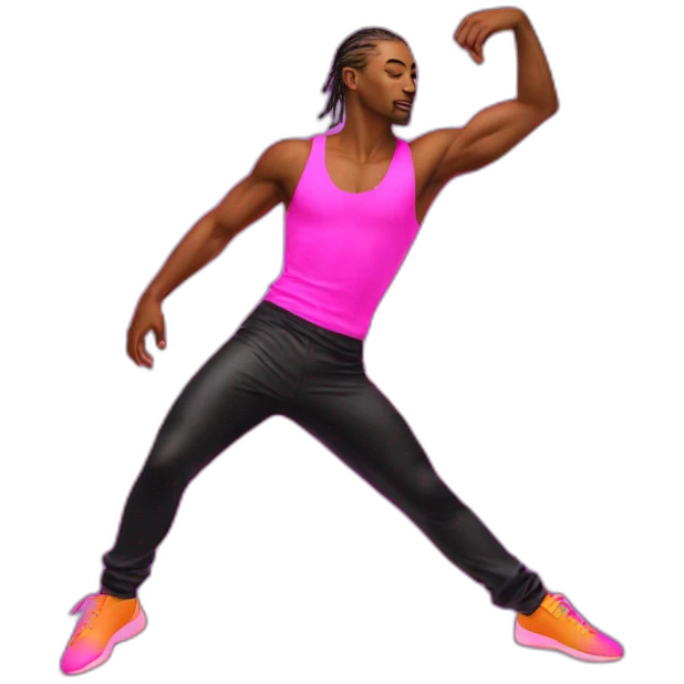  male dancer neon 🍑 emoji