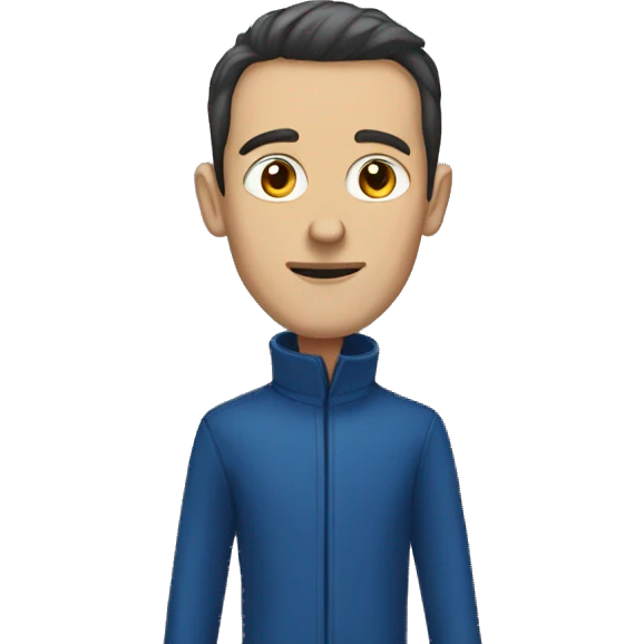 A SKINNY MAN WITH A BLUE COAT  emoji