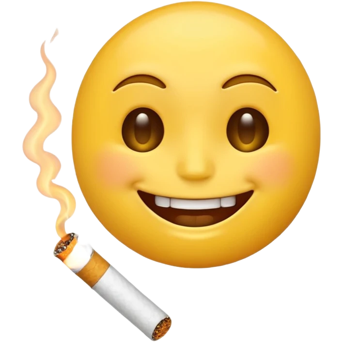 an emoji with cigarette in the mouth emoji