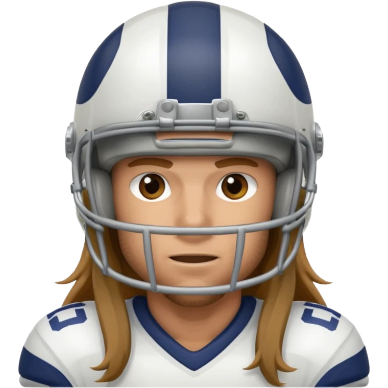 american football player long haired emoji