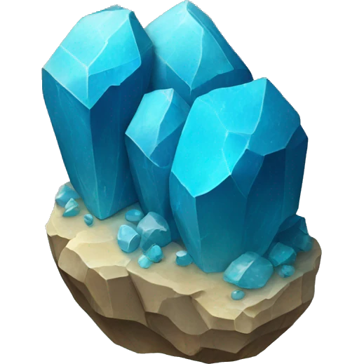 blue mineral emoji