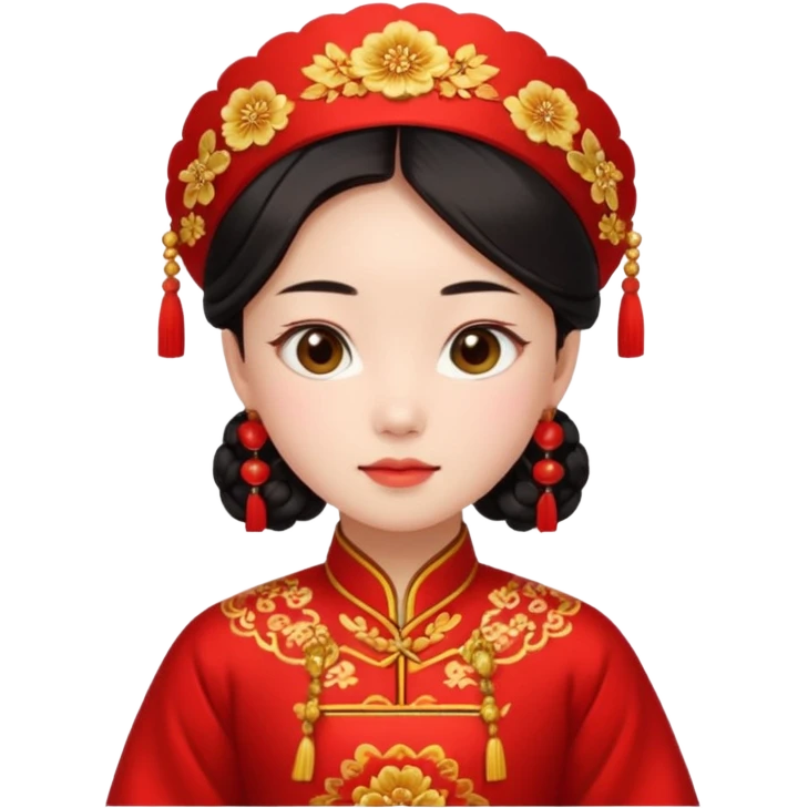 chinese girl in traditional costume emoji