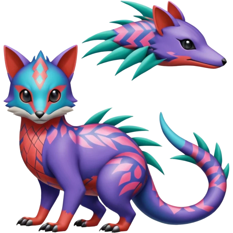  exotic tropical cyber-Sleuth-Loyd-Garmaddon-Litten-Linoone-Noibat-Fakémon-Pokémon-Vernid-creature emoji