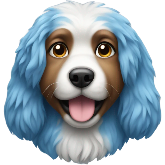 Blue dog emoji