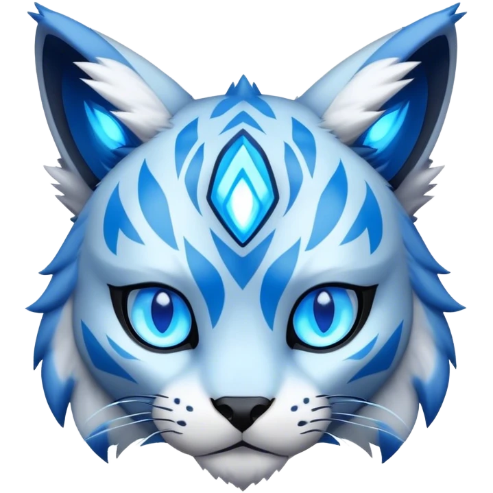 A blue lynx-fakemon-Digimon-creature-hybrid emoji