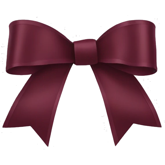 Burgundy ribbon emoji
