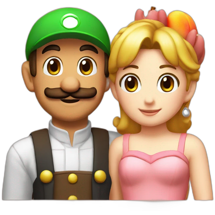 Peach with mario emoji