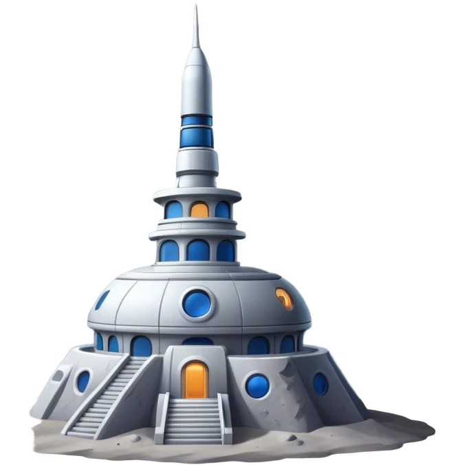 building on the moon emoji