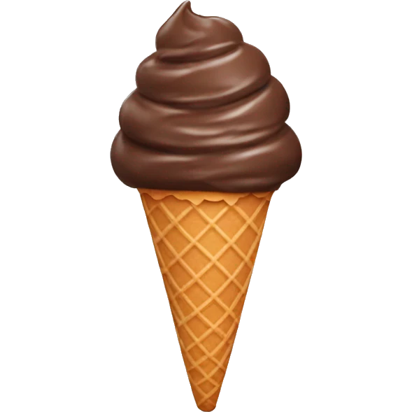 chocolate ice cream cone emoji