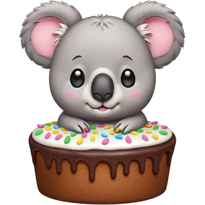 Koala cake emoji