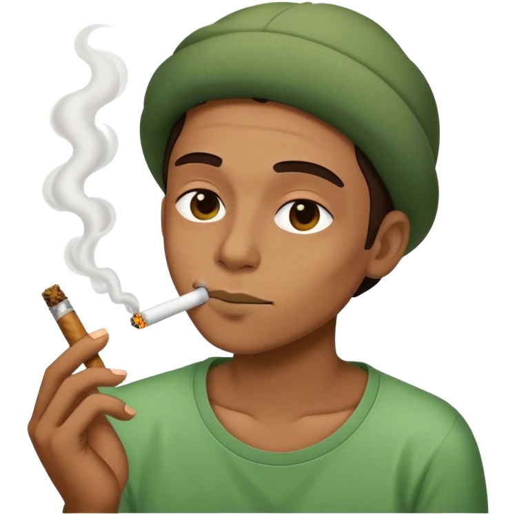 Weed smoking emoji