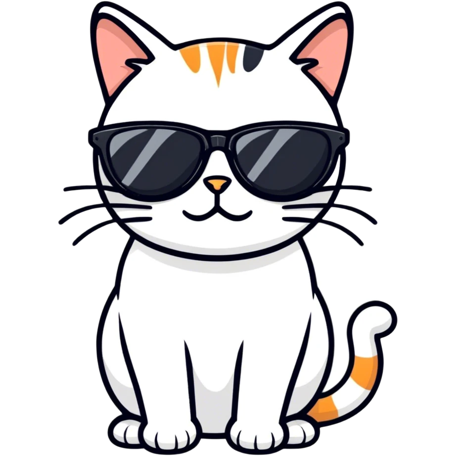 Cat with sunglasses emoji