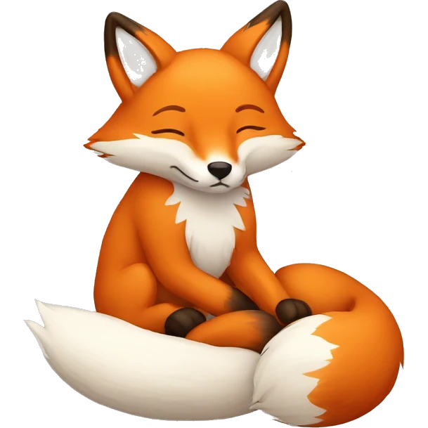 fox sleeping emoji