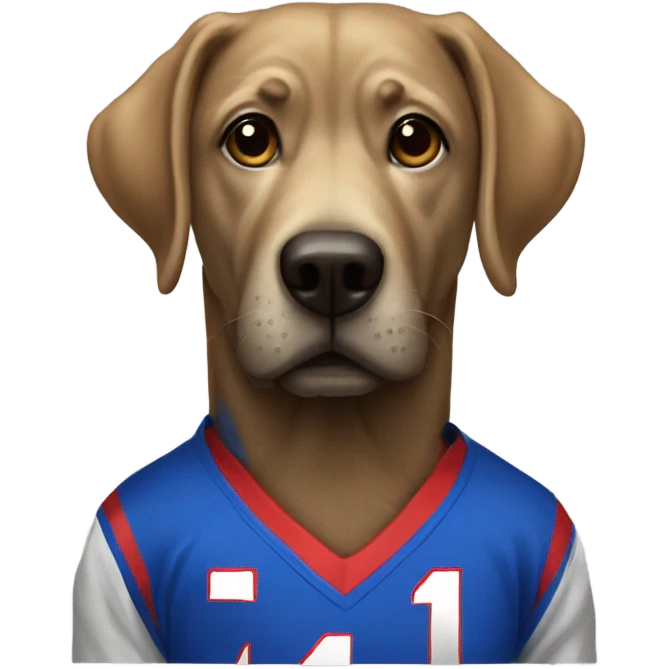 Lab wearing bills jersey  emoji