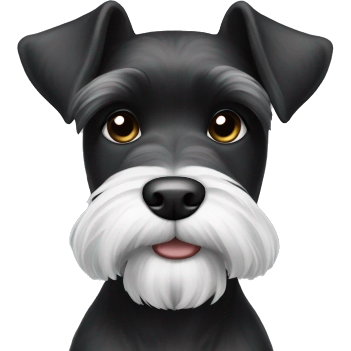 Black and white miniature schnauzer  emoji
