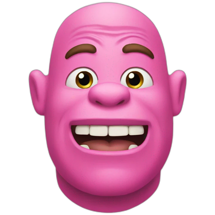 Pink shrek emoji