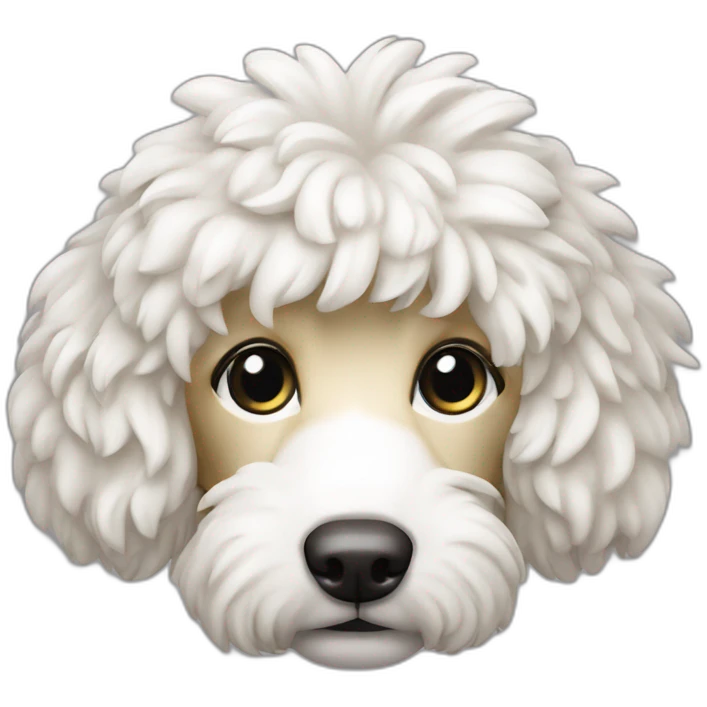 caniche toy blanco emoji