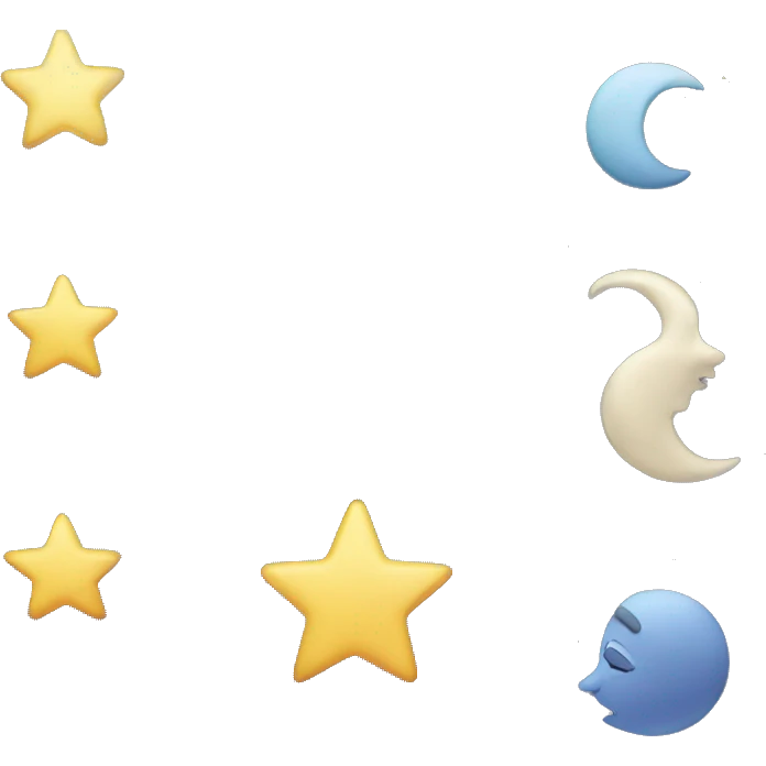 Stars and moon emoji  emoji