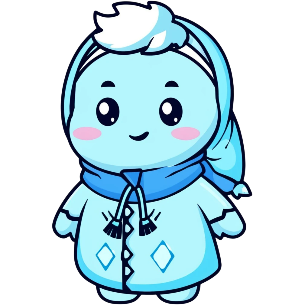 shivering character frozen in ice emoji