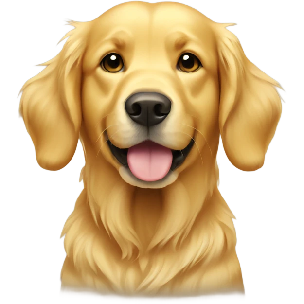 Golden retriever dog wearing yellow shoes emoji