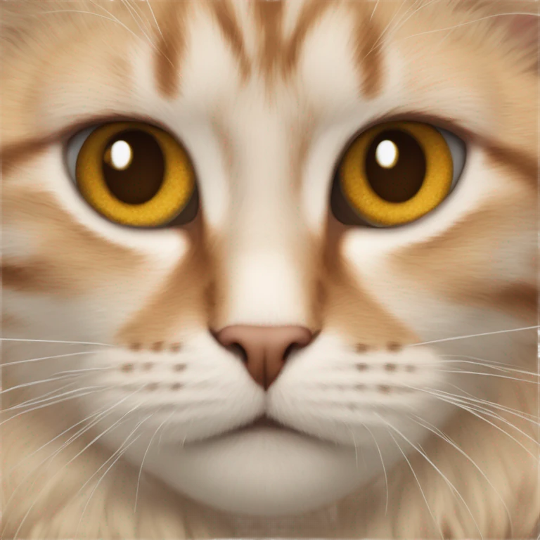 chat roux avec des yeux bleux emoji