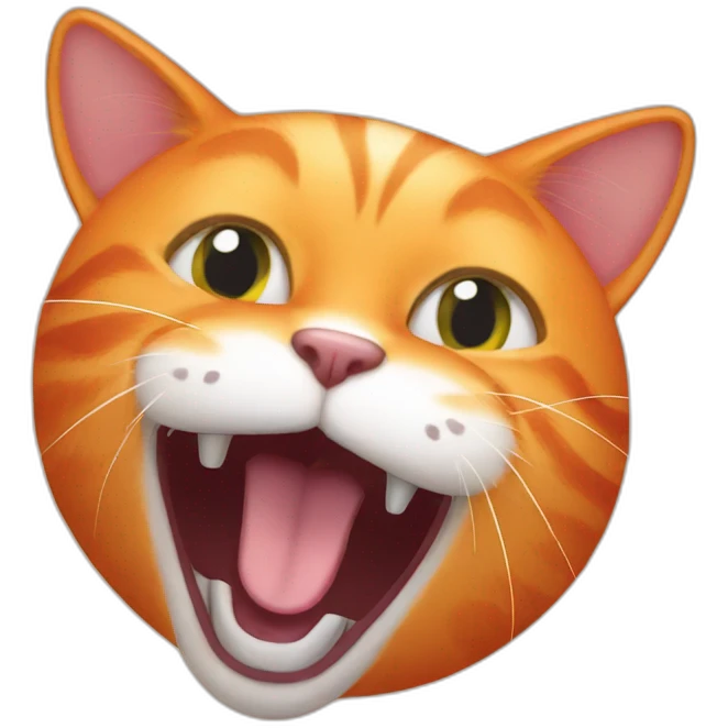 Orange cat barfing emoji