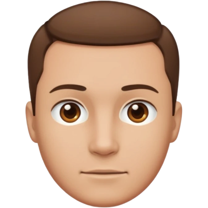 a stupid man with a very flat head emoji