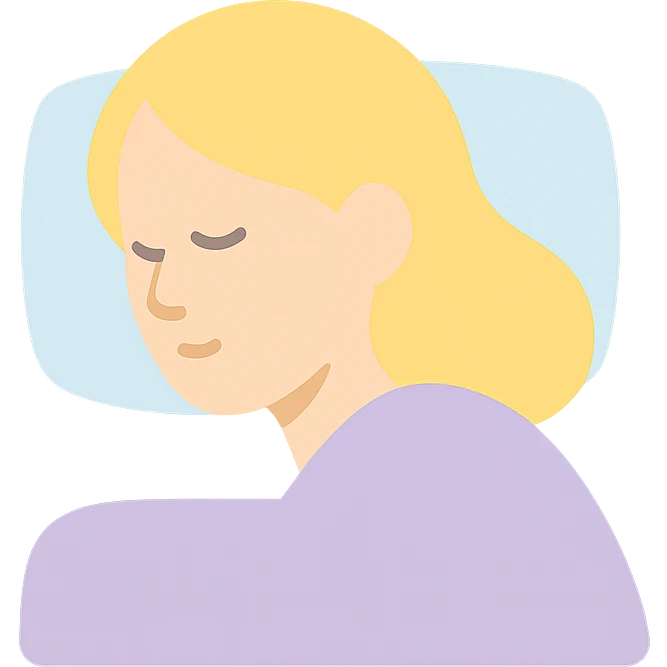 woman with blonde hair sleeping emoji