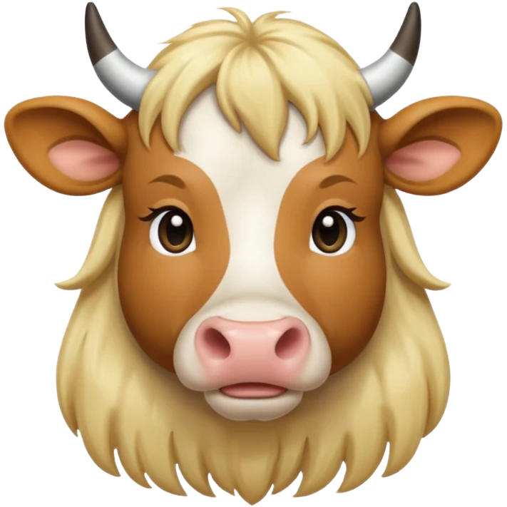 cow with long blonde hair emoji